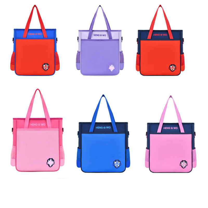 Custom student tutoring bag with logo and text design - art bag for boys and girls - lightweight, trendy, and cool printed crossbody bag