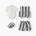 Boys' clothing  new collection: four-piece vest set - gentleman's plaid summer outfit for baby boys