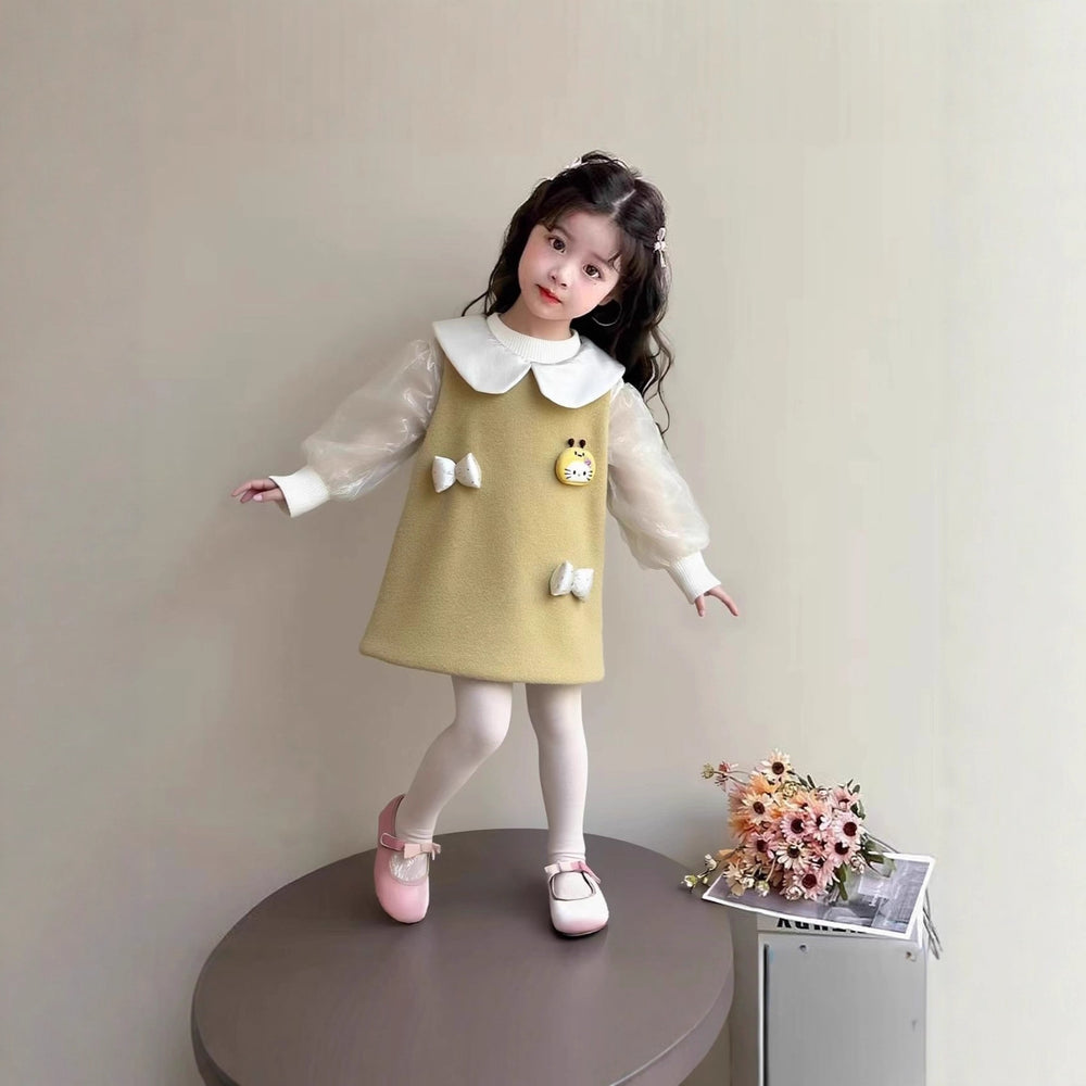 Girls' dress - cute  autumn/winter collection - new stylish winter vest princess dress for kids