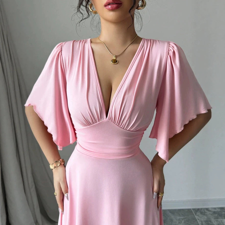 new european and american cross-border trade summer fitted dress