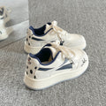 Korean style chunky platform sneakers - trendy, versatile, and unique white shoes for women - new spring 2026 collection - student bread shoes