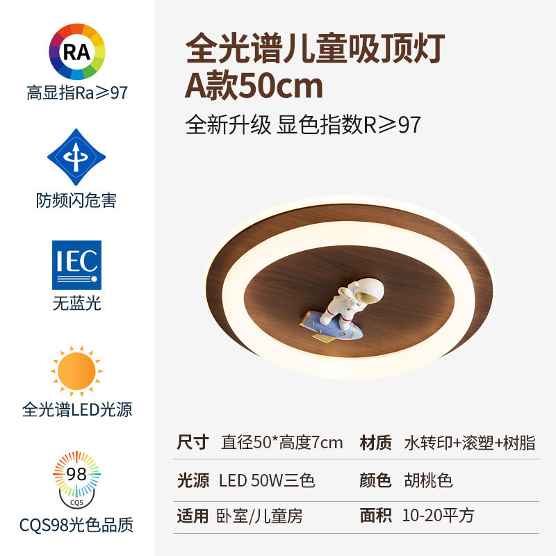 Medieval style master bedroom ceiling light eye protection study lighting creative restaurant wabi sandy wind smart LED full spectrum light