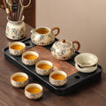 [qianli jiangshan tea tray set] huang rufengshang·dunhuang fengling-xi shi pot tea ceremony 11 pieces