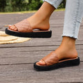 new arrivalplus sizethick sole sandals and slippers one-shaped slip-on plaidexportcasualsummeroutwear slippers wholesale