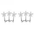, luxurious fashion casual exquisite small ear winding cuffs four claw zircon earrings cold style diamond earrings