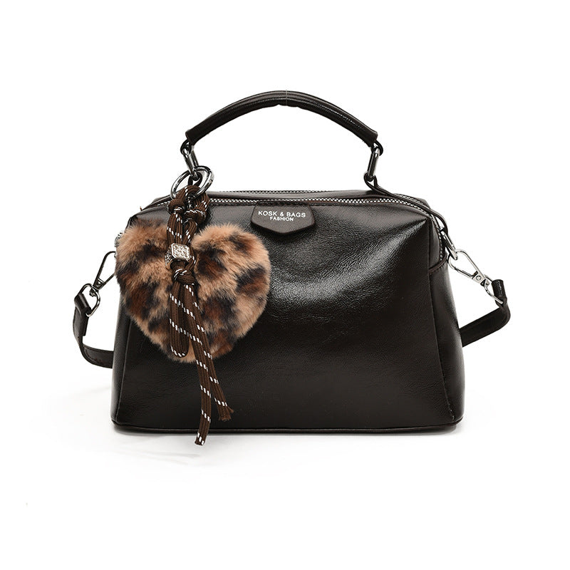 Customized fashion bag women's  new retro Boston messenger bag casual commuting simple personalized shoulder bag