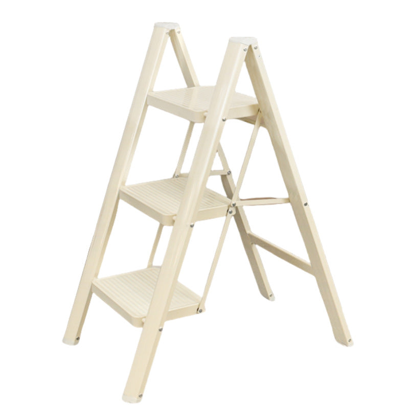 Cream wind household ladder folding ladder thickened herringbone ladder indoor multi-functional storage flower stand stair stool Internet celebrity