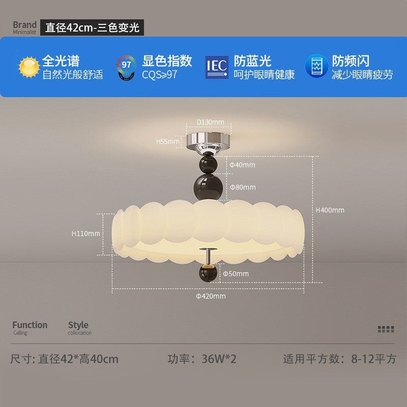 French medieval bedroom light living room light new lighting retro cream wind children's room led eye protection ceiling light