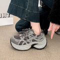 Chunky platform sneakers for women - 2026 spring new arrival: breathable mesh, lightweight, height-boosting, casual athletic running shoes for petite women