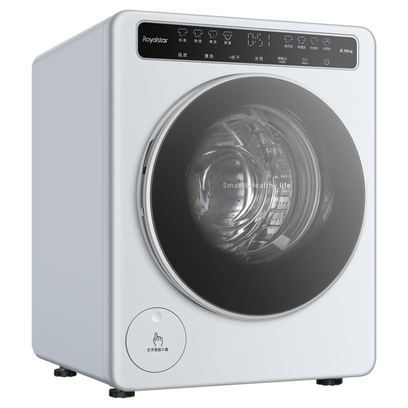 [installation included] royalstar 2kg mini drum washing machine dd direct drive variable frequency high temperature cooking and washing safety child lock