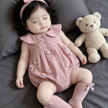 Newborn lightweight triangle romper - sweet & chic summer bodysuit for baby girls