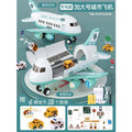 Extra large city aircraft 4 alloy cars + road signs [rechargeable version]