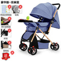 Luxury two-way push stroller - linen blue (eva eight-wheel)