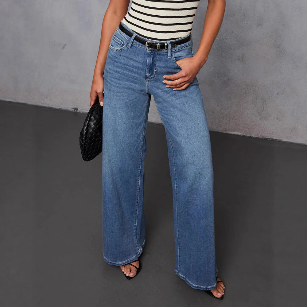 Xintang denim capital jeans women's new arrivalexportelegantwork clothingloose pants washed stretch fashionjeans