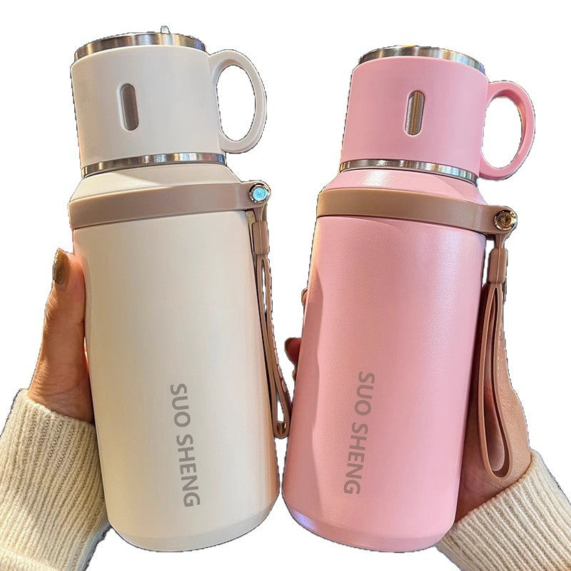 High-style insulated tumbler for women, 316 stainless steel insulated water bottle for men, large capacity office bowl lid cup wholesale