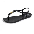 New women's flip-flop sandals: summer fashion, trendy open-toe beach sandals with buckle straps and roman-style sequin detail – perfect for outdoor wear