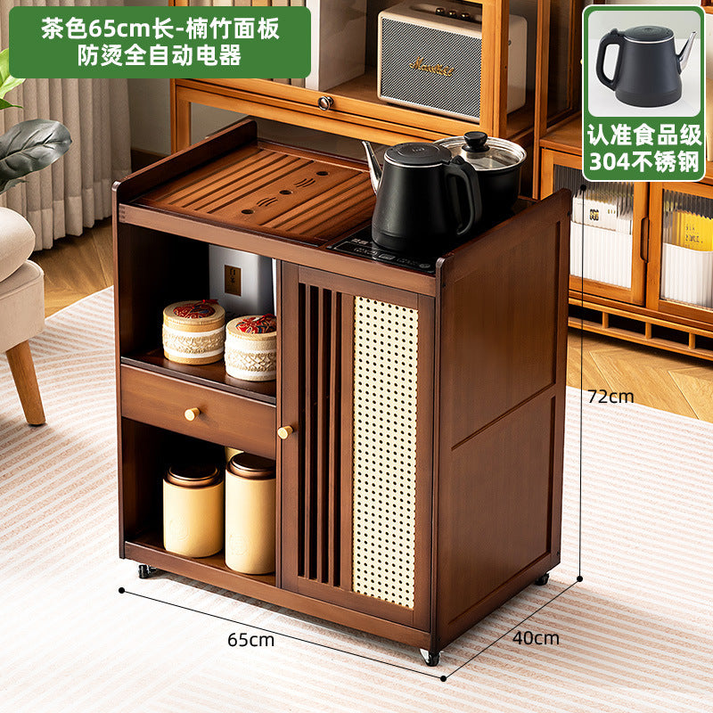 Mobile small tea table tea cabinet for home balcony tea table tea table all-in-one coffee table table tea drinking complete set
