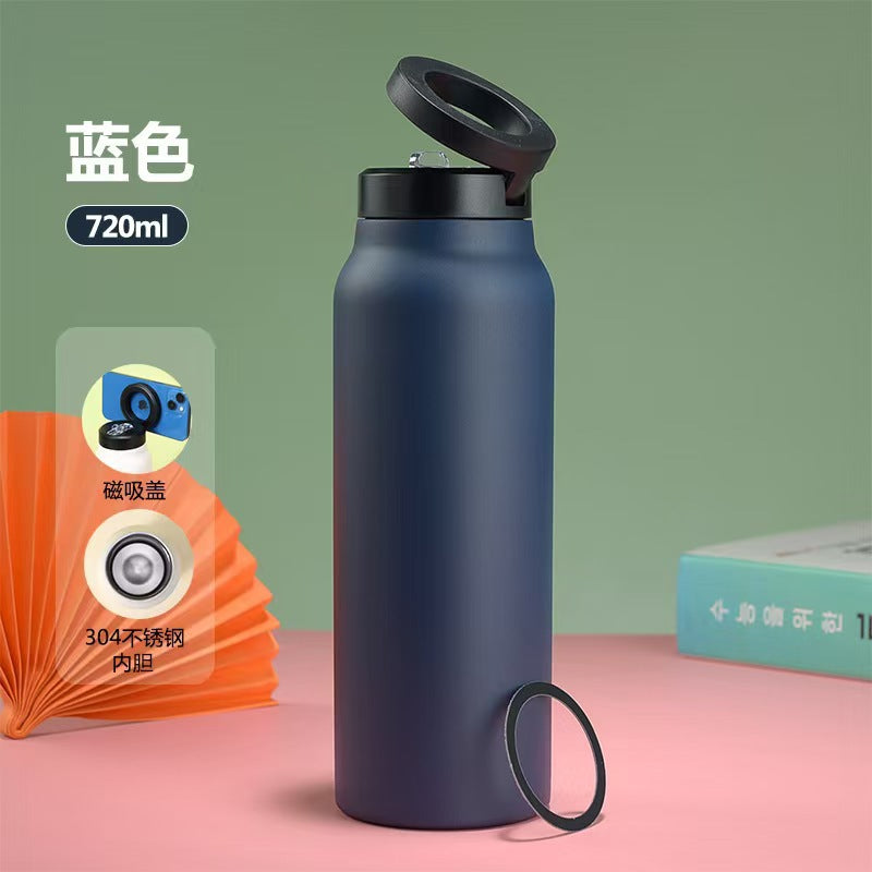 New 304 stainless steel magnetic lid insulated tumbler - vacuum, large capacity, space bottle - perfect for home, office, and on-the-go use