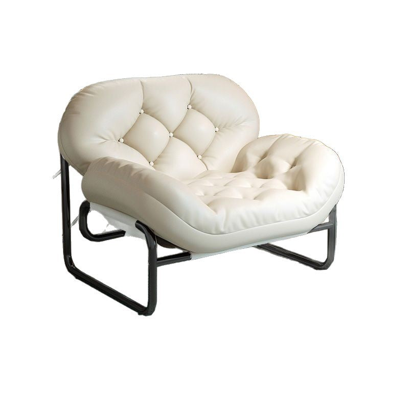 Lazy sofa for home lunch break living room casual single sofa bedroom small apartment balcony medieval style grid sofa chair