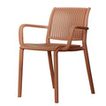 New arrival: thickened modern minimalist nordic dining chair - plastic chair, balcony outdoor vertical stripe leisure chair, stackable waiting chair