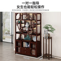 Chinoiserie bogu rack tea set storage rack living room tea display rack duobao pavilion for home tea cabinet purple clay pot display rack