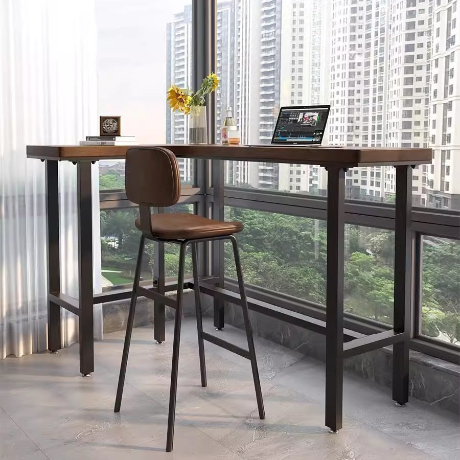 Balcony corner bench table casual solid wood l-shaped partition bar desk against the corner bedroom workbench for home