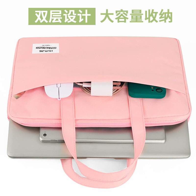 Portable file bag Student tutoring bag Carry book bag Multifunctional computer bag File briefcase Office bag Canvas
