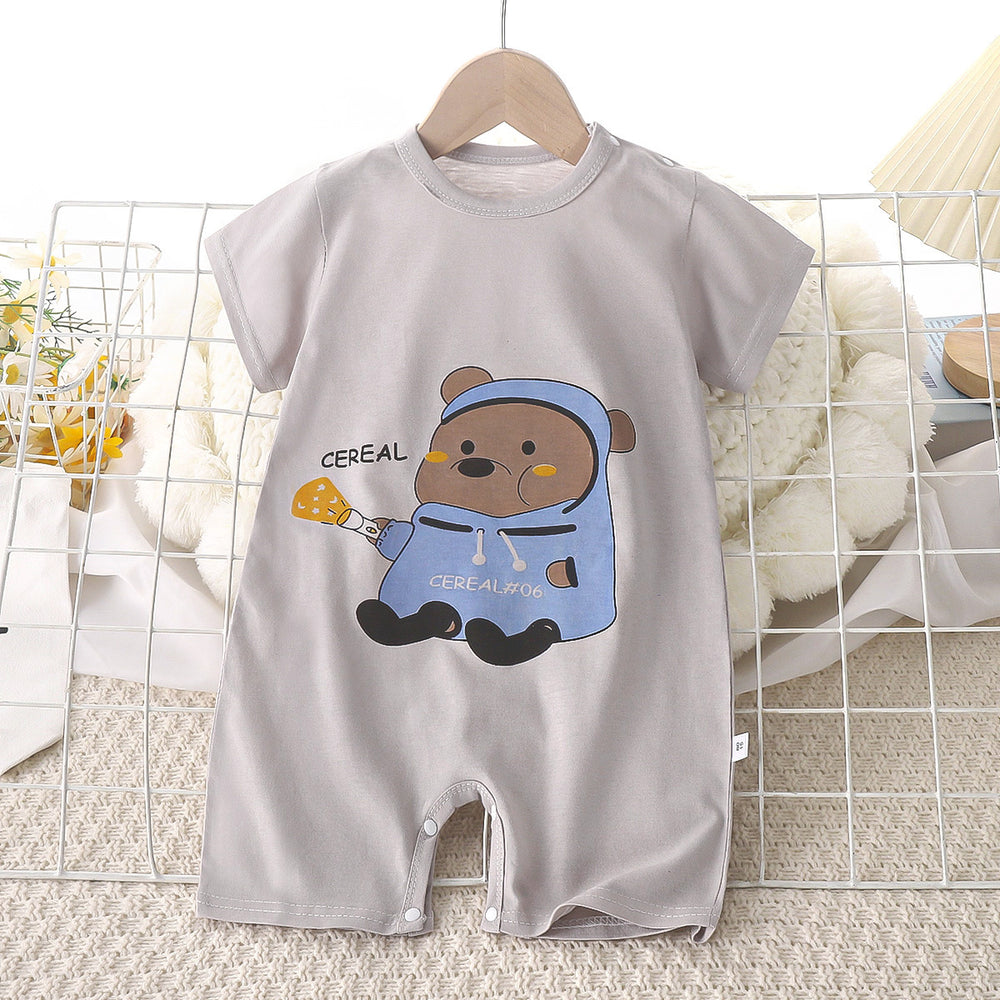 Kids' summer short-sleeve romper, newborn bodysuit, infant cotton onesie, baby boy and girl playsuit