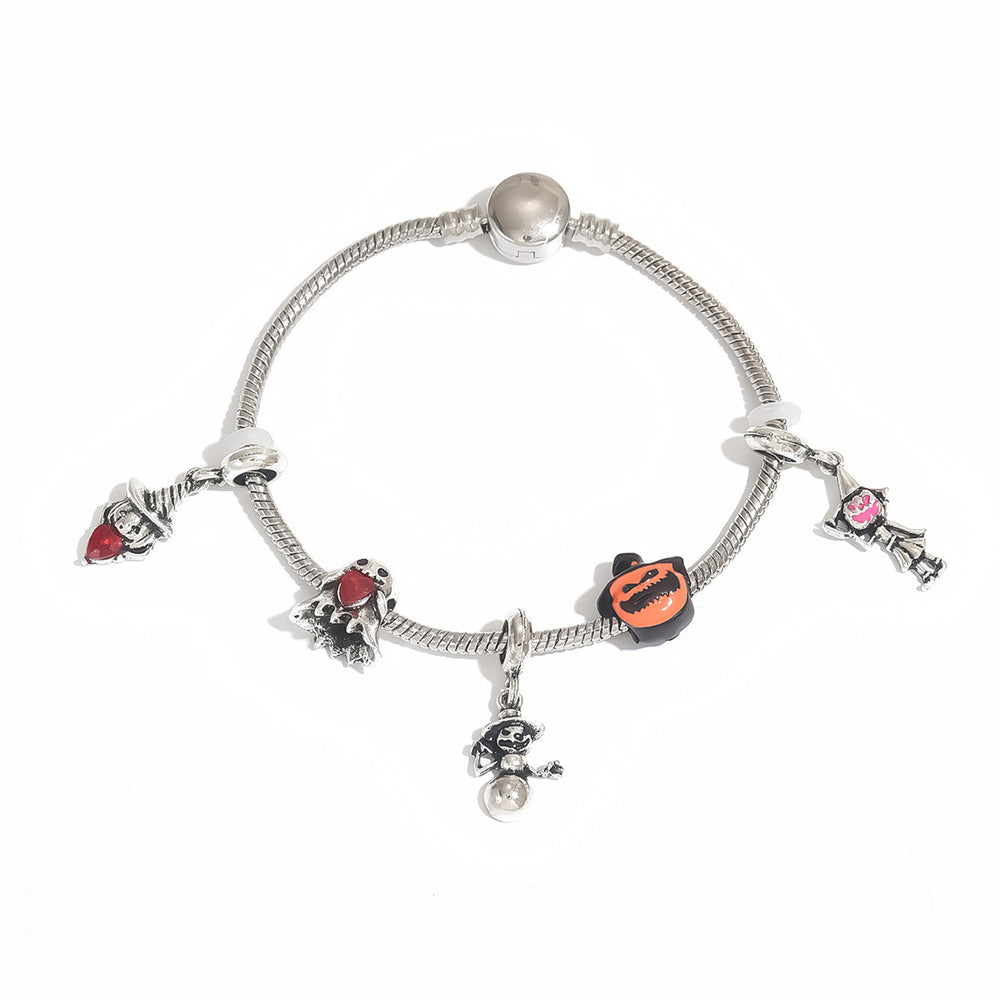 Halloween bracelet wholesale fashion cross-border jewelry accessories niche style high-end cold metal ghost pumpkin bracelet