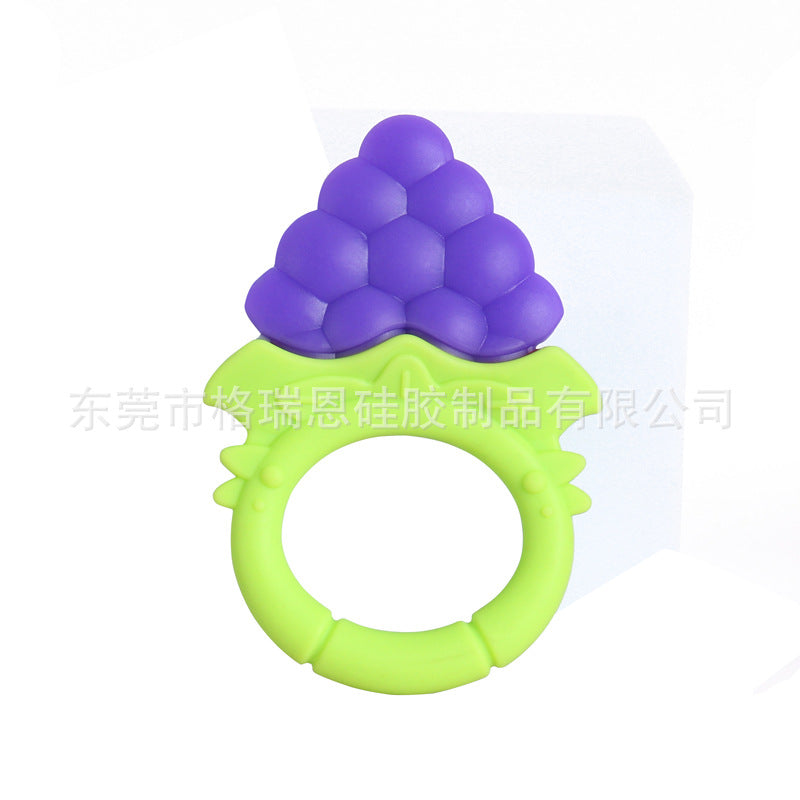 Baby Fruit Rings Toothpaste Newborn Teeth Grinder Food Grade Silicon Bite Baby Teething Toy