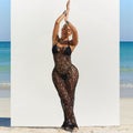 e-commerce european and american women's clothing sexy cup thong cut out naked back halter three-piece beach long skirt suit