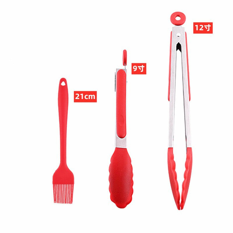 Food clip set Silicone bread clip Stainless steel food clip Camping barbecue Outdoor clip Fast food sharing clip
