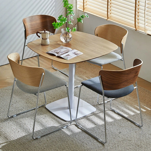 Nordic cafe creative simple solid wood table and chair combination Internet celebrity negotiation table and chair reception leisure back chair