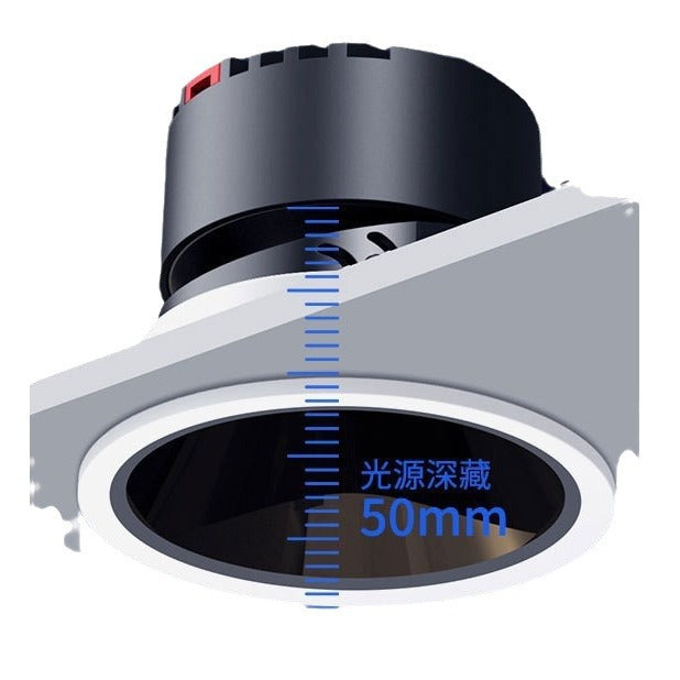 Deep cup anti-glare spotlight led embedded cob living room without main light lighting 2023 new downlight household 7W