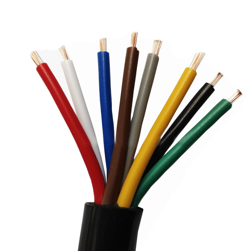 RVV8 core national standard sheathed wire 0.5 0.75 1.0 1.5 2.5 multi-core color control wire multi-strand soft copper wire