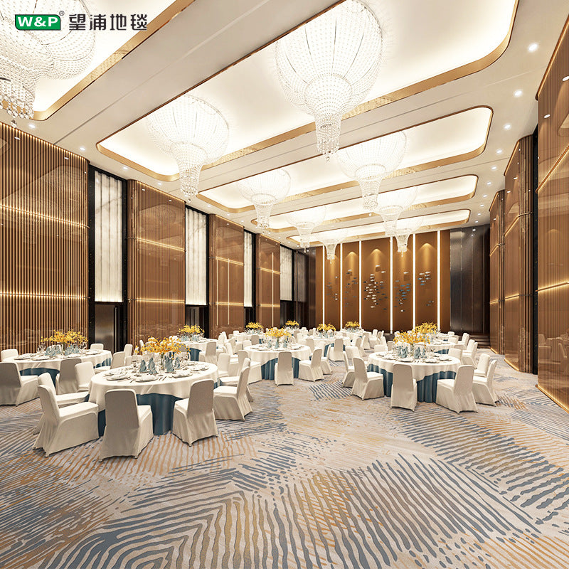 Printed carpet 800g personalized hotel banquet hall box corridor flame retardant b1 level full floor splicing modern casual