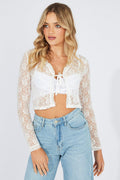 Amazon women's  european and american style spring new slim-fit sexy lace-up long sleeve cardigan top