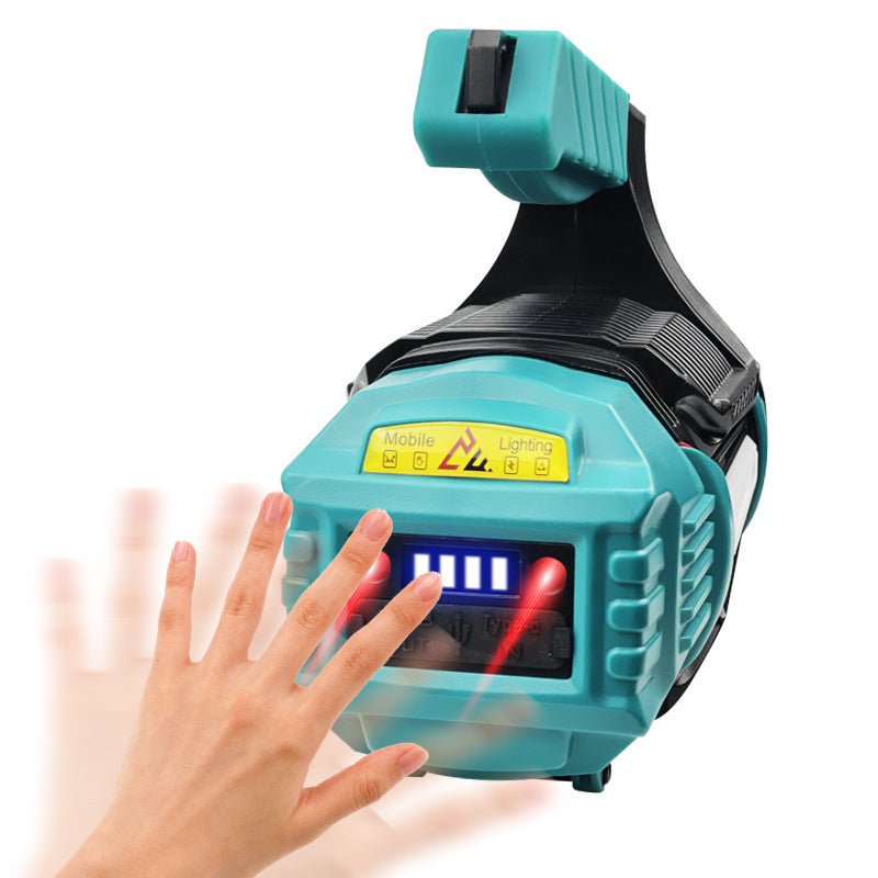 Cross-border new XHP70 induction strong light portable light, outdoor searchlight type-c output high-power flashlight