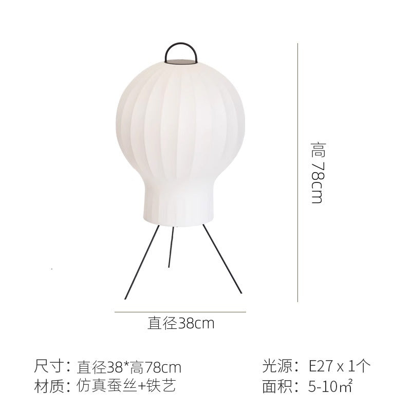 Balloon floor lamp design vertical living room table lamp minimalist cream wind living room sofa bedroom atmosphere silk lamp