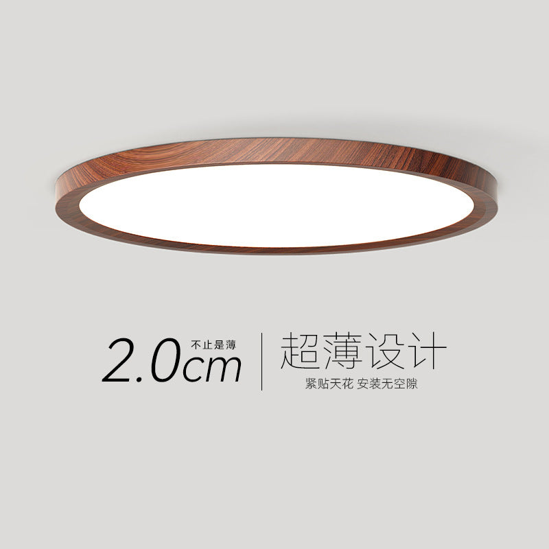 [Strict Selection] Bedroom Ceiling Light Modern Simple Ultra-thin Walnut Restaurant Light Full Spectrum Eye Protection Children's Room Light