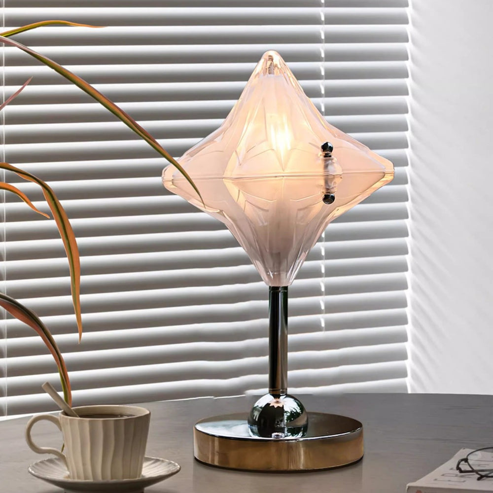 Rechargeable star table lamp bauhaus retro glass atmosphere bedside lamp bedroom gift desk decoration night light