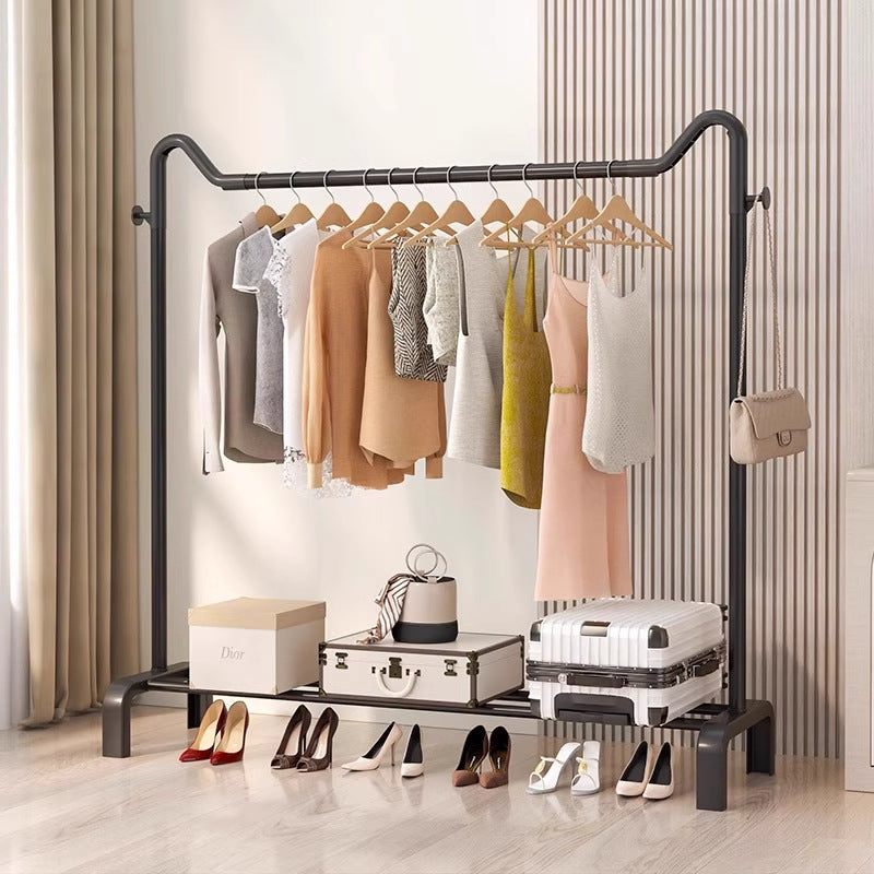 Freestanding coat rack - multi-functional clothes hanger for home, bedroom, balcony, dorm room - easy to assemble