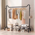Freestanding coat rack - multi-functional clothes hanger for home, bedroom, balcony, dorm room - easy to assemble
