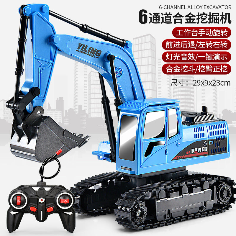 alloy remote control excavator toy car kids boys large engineering vehicle excavator toy wireless excavator