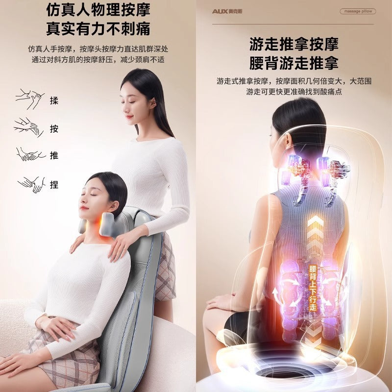 gift factory direct supply cervical massager whole body automatic kneading upstream and downstream walking for home massage cushion