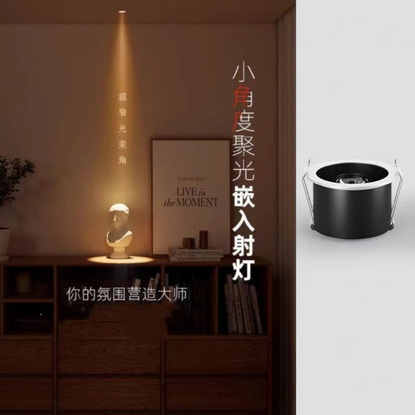 Small angle strong spotlight embedded spotlight spotlight 3 degrees 5 ° beam of light bar clear bar bonsai flower pot dining table