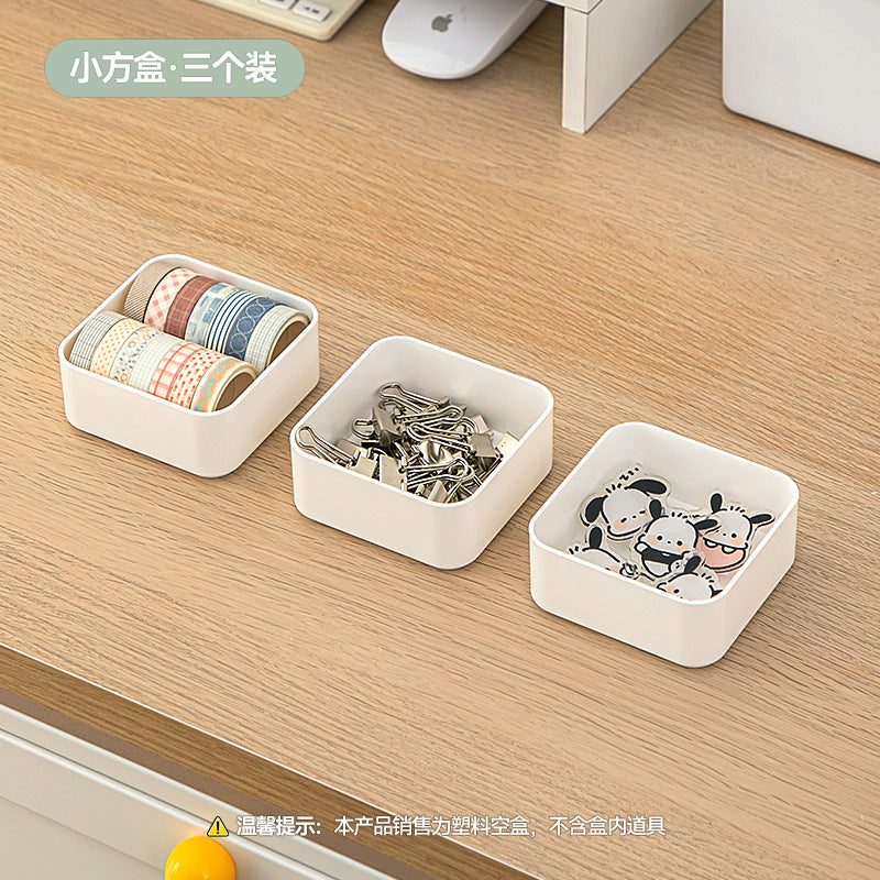 Multifunctional Square Storage Box Grid Plastic Retractable Storage Box Desktop Drawer Storage Stationery Storage Box