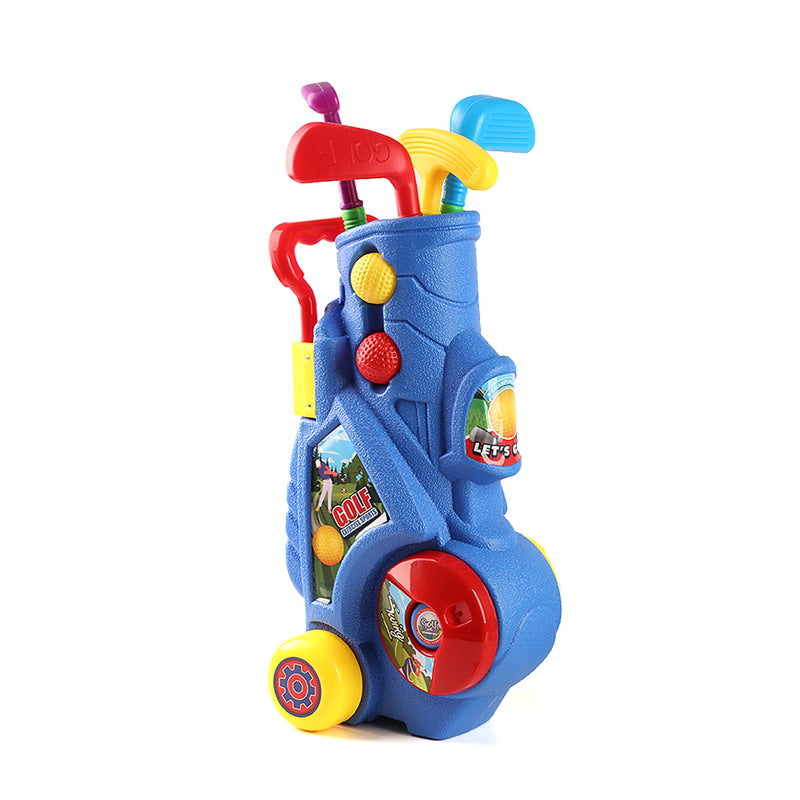 Kids' golf set - indoor/outdoor pull rod telescopic box - sports toy - parent-child interactive - realistic portable golf kit