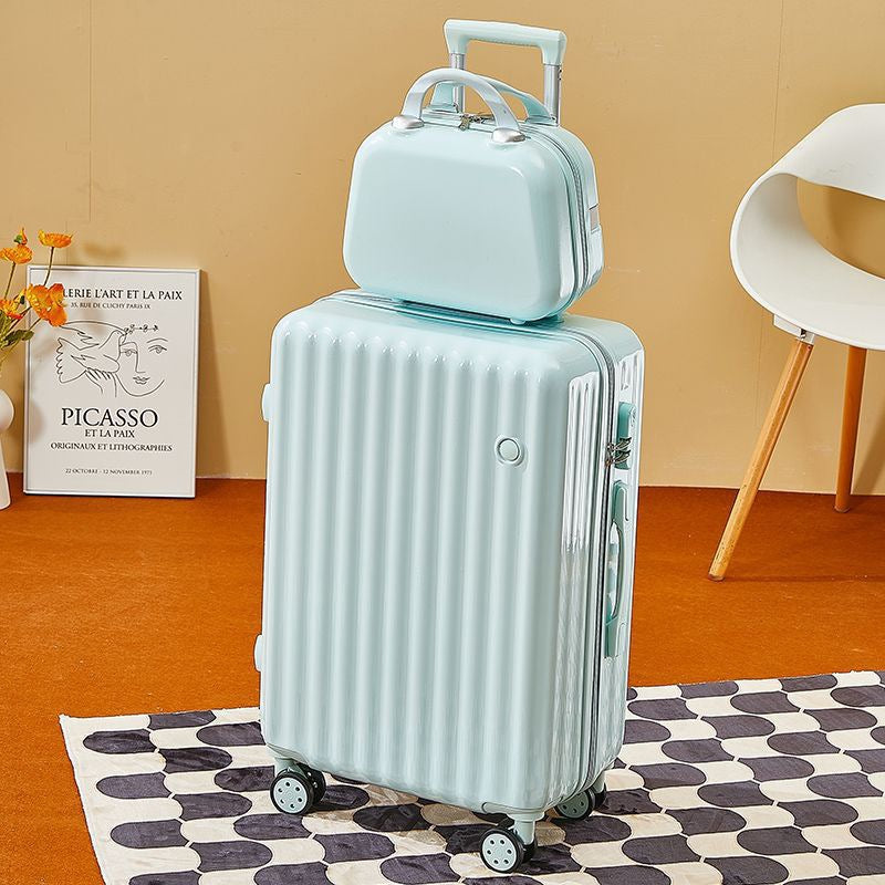 Simple luggage student pull rod box password box universal wheel leather box ins large capacity suitcase