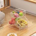 European-style tiered fruit basket - living room coffee table fruit platter - kitchen spice rack - multi-purpose multi-tier storage shelf